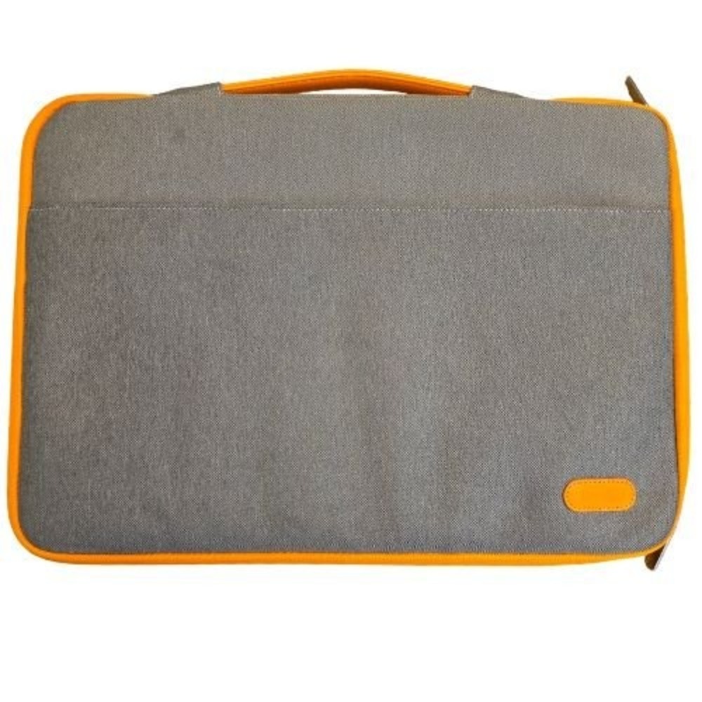Pro Case Gray Orange Padded Laptop Sleeve Case Handle External Pocket Zipper